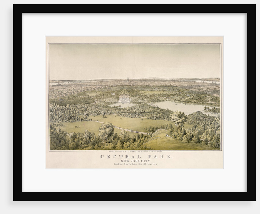 Lithograph of Central Park by Anonymous