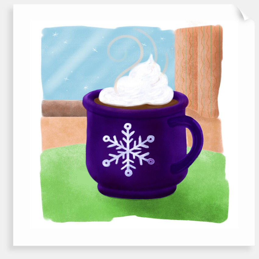 A delicious cup of hot cocoa complete with whip cream by Anonymous
