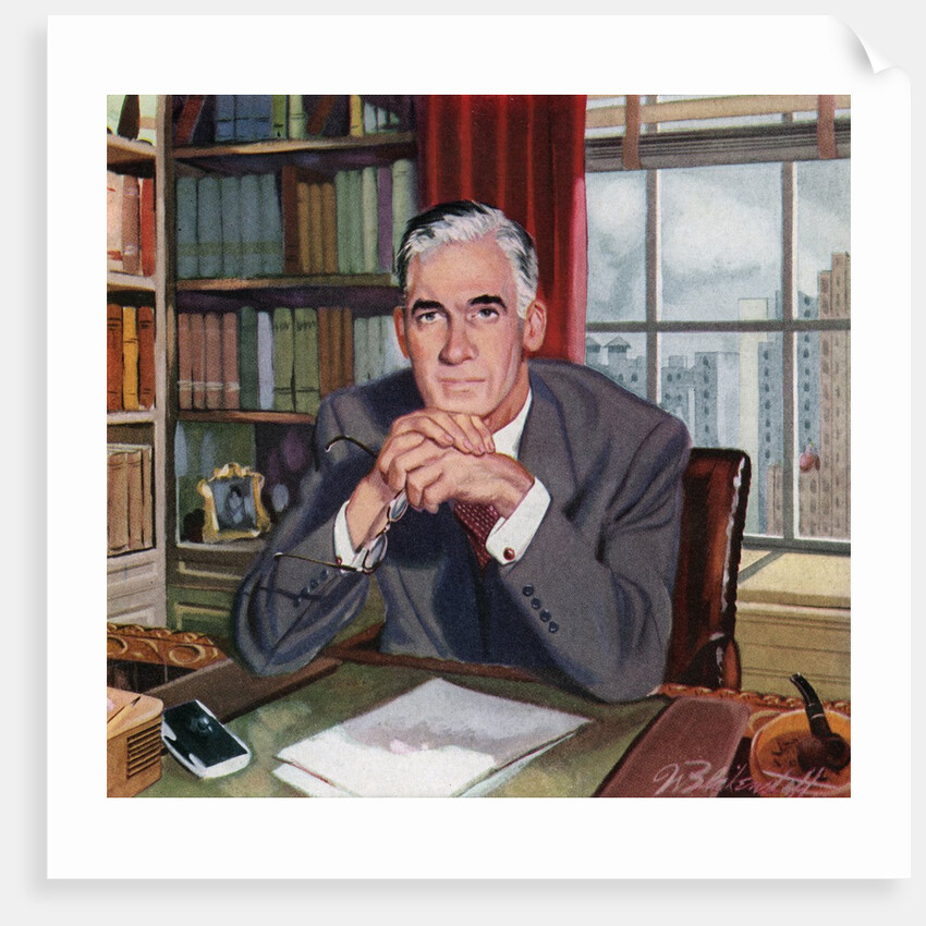 Mature Business Executive at His Desk. by Anonymous