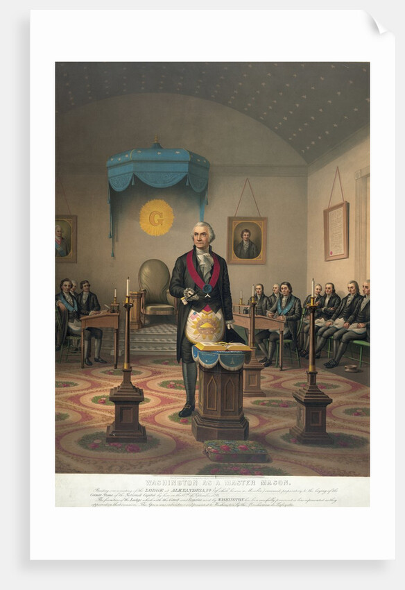 George Washington at meeting of Masonic Lodge by Anonymous