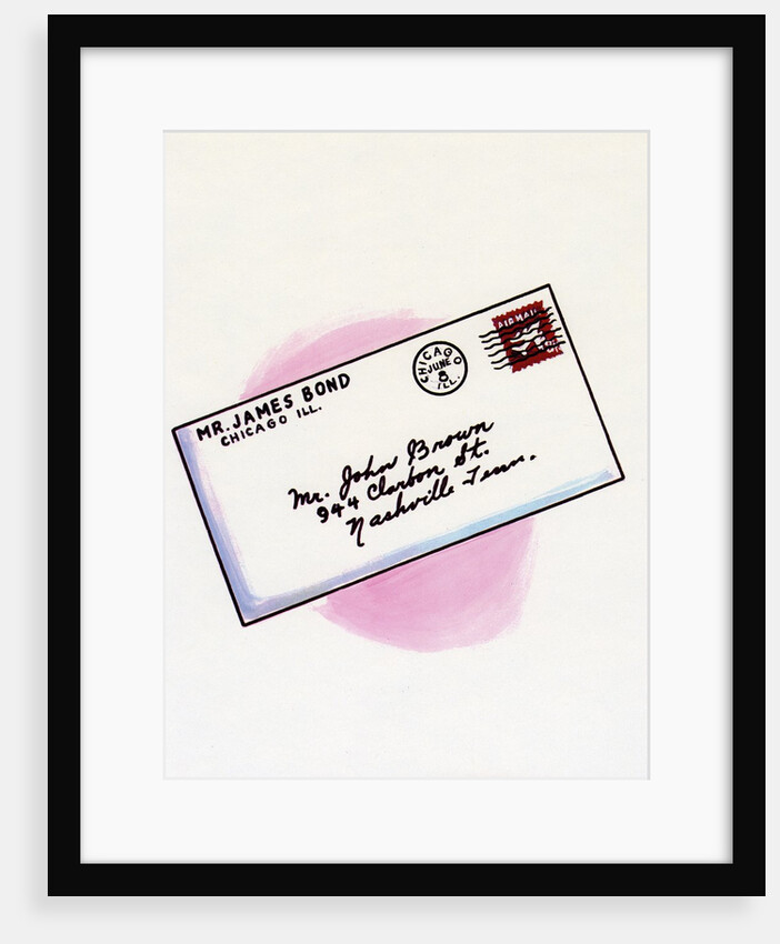 1960s Illustration of a Hand-Written Letter. by Anonymous