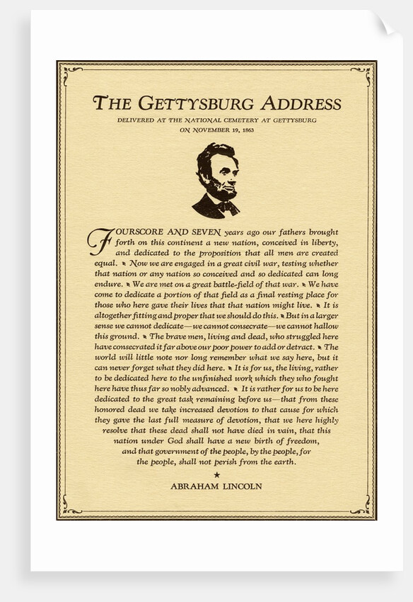 Lincoln's Gettysburg Address. by Anonymous