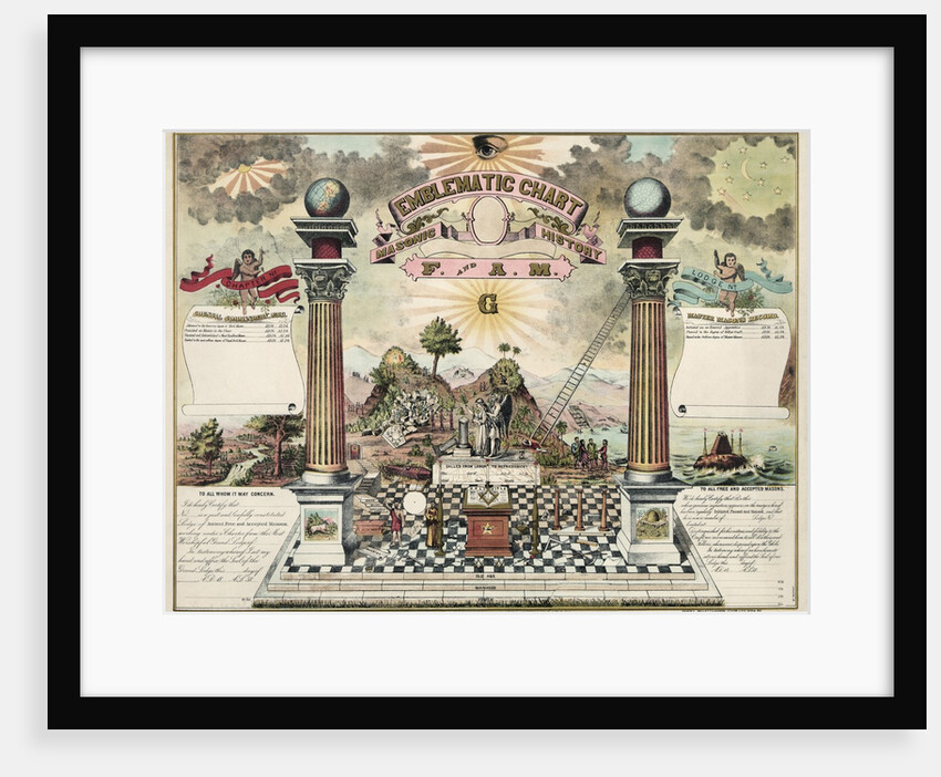 Emblematic Chart and Masonic History of Free and Accepted Masons by Anonymous