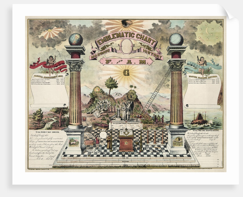 Emblematic Chart and Masonic History of Free and Accepted Masons by Anonymous