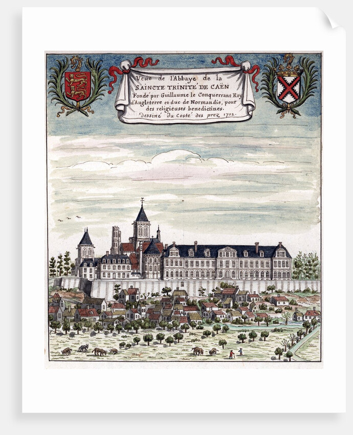 View of the Abbey of the Holy Trinity in Caen by Anonymous