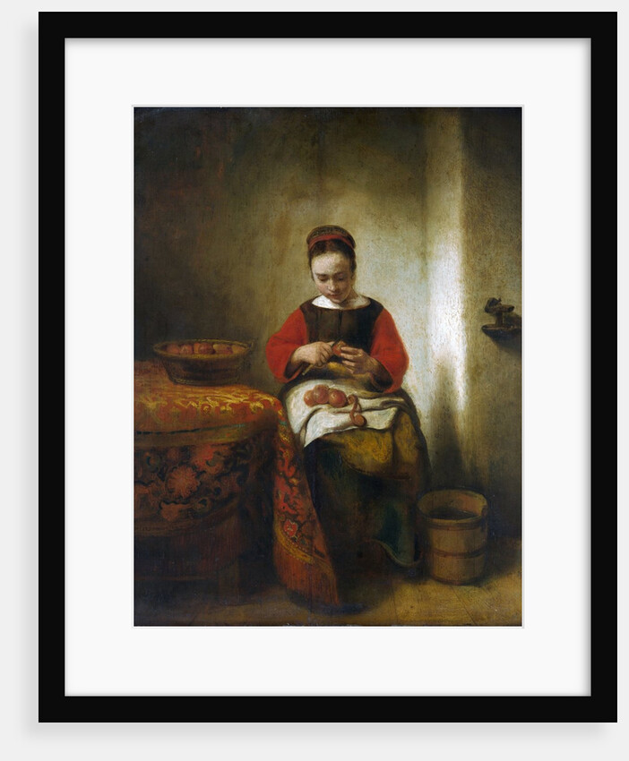 Young Woman Peeling Apples by Nicolaes Maes