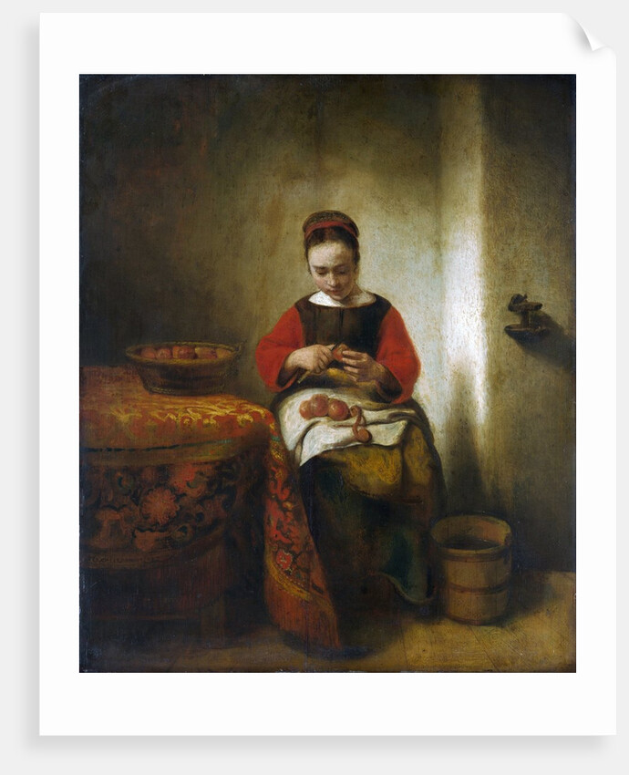 Young Woman Peeling Apples by Nicolaes Maes