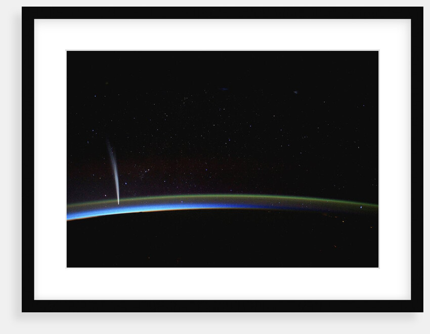 Comet Lovejoy photographed from orbit aboard the International Space Station by Anonymous