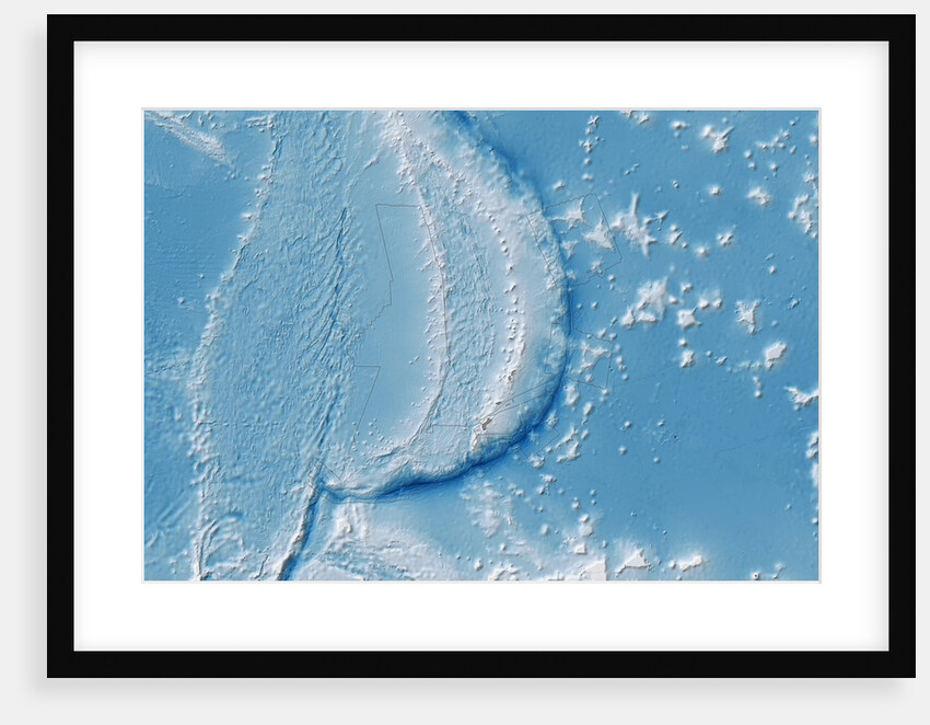 Map of the Mariana Trench by Anonymous