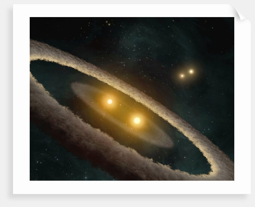 Artist's conception of quadruple star system by Anonymous