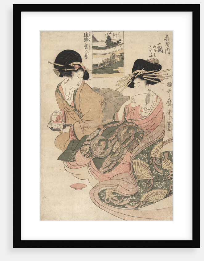 The courtesan Tsukasa of ÅŒgiya by Kitagawa Utamaro
