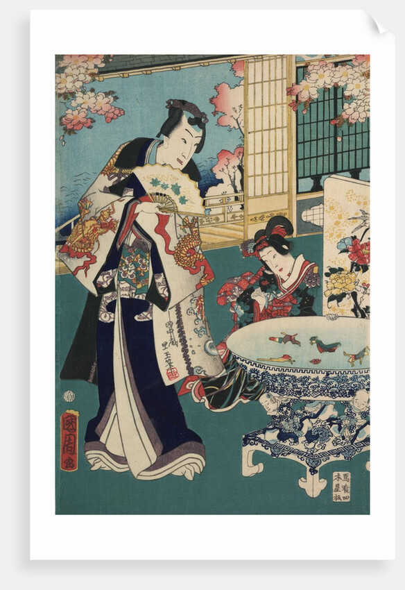 Flower performance by Toyohara Kunichika