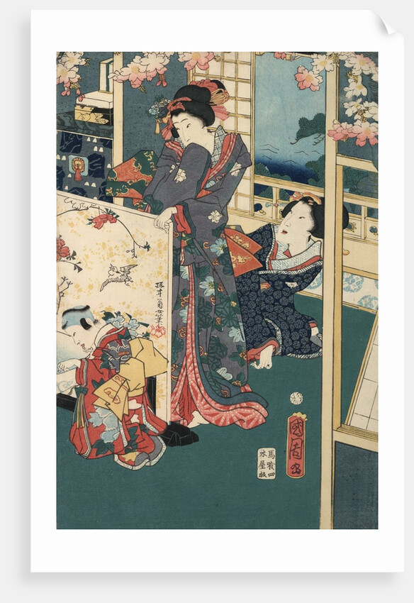 Flower performance by Toyohara Kunichika