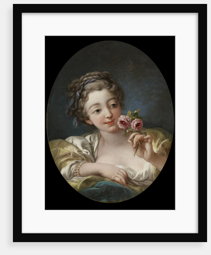 Girl with Roses by Workshop of François Boucher