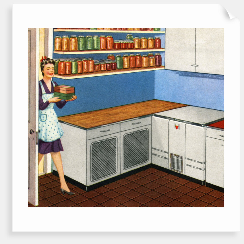 Housewife Walks into Her Large Kitchen Pantry. by Anonymous