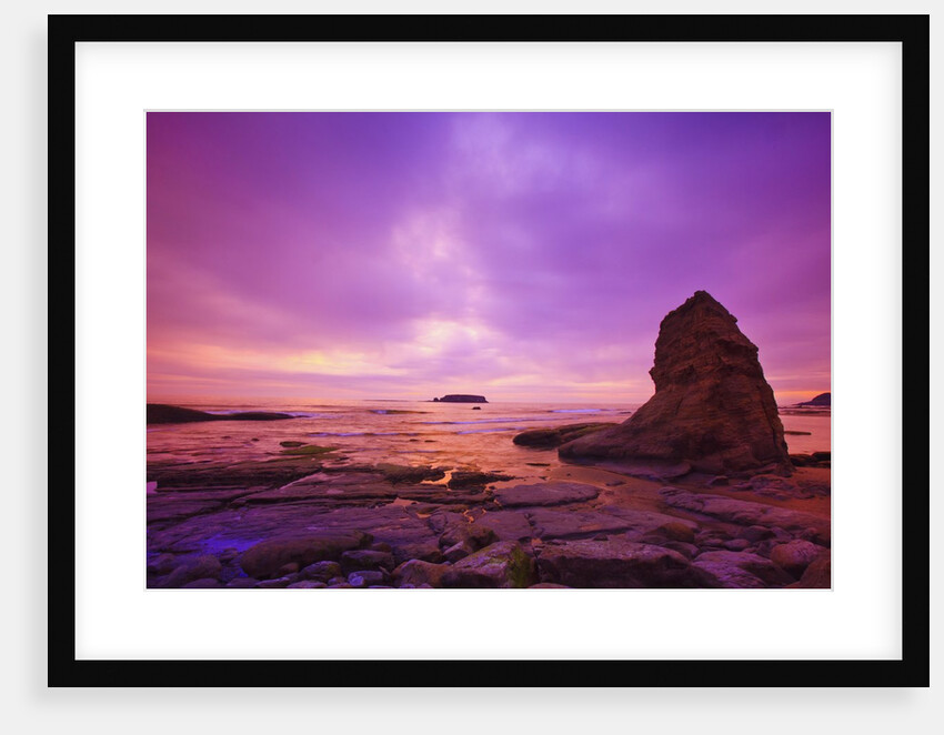 sunset Otter Rock, Oregon Coast, Pacific Northwest. Pacific Ocean by Anonymous