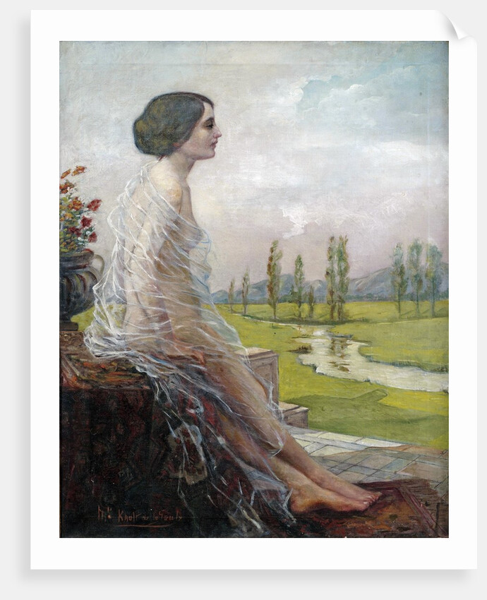 Female Nude in a Landscape by M. Kraft de la Saulx