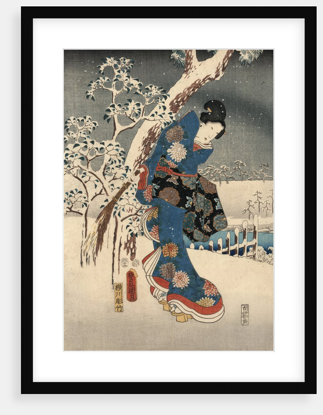 A modern version of the Tale of Genji in snow scenes by Anonymous