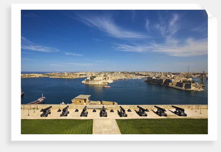View of Vittoriosa and Senglea from Upper Barrakka Gardens by Anonymous