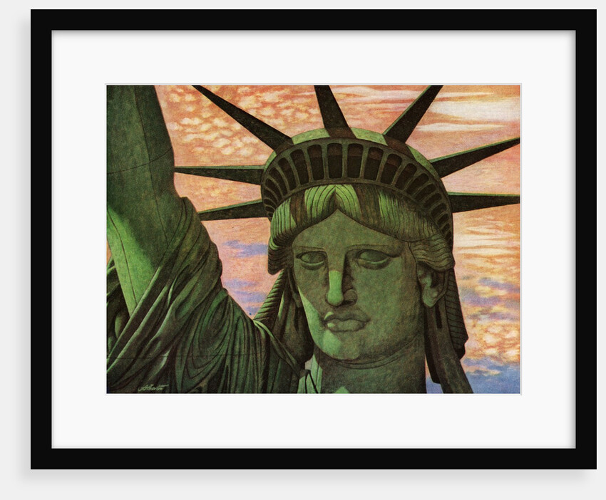 Close-Up Aerial View of the Statue of Liberty. by Anonymous