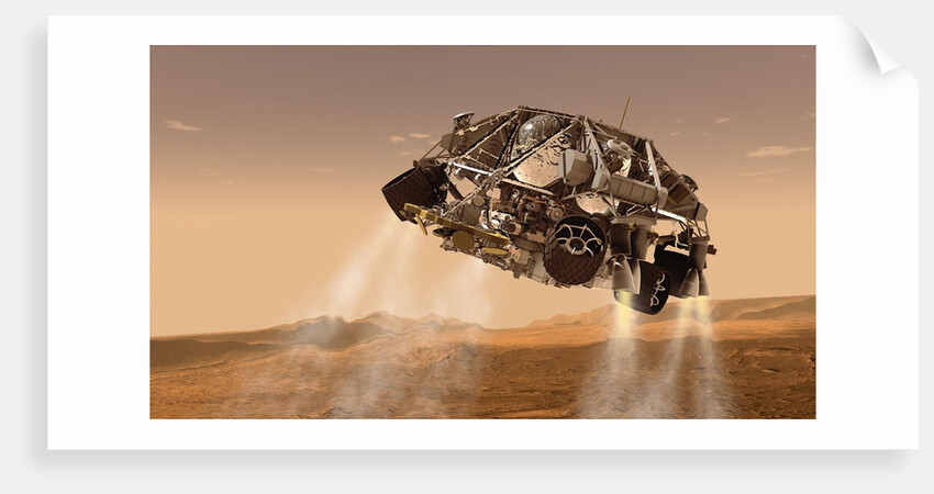 Curiosity and Descent Stage by Anonymous