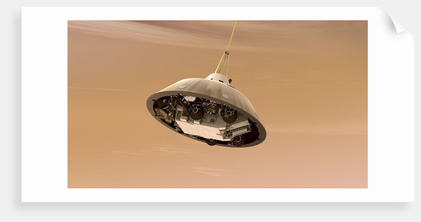 Curiosity While on Parachute by Anonymous