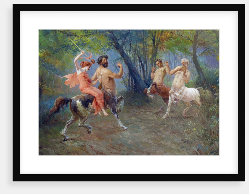 Greek Centaurs Celebrating with a Lapith Woman by Edoardo Ettore Forti