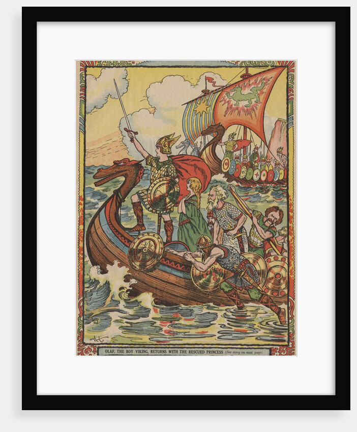 Young Viking rescuing princess by Anonymous