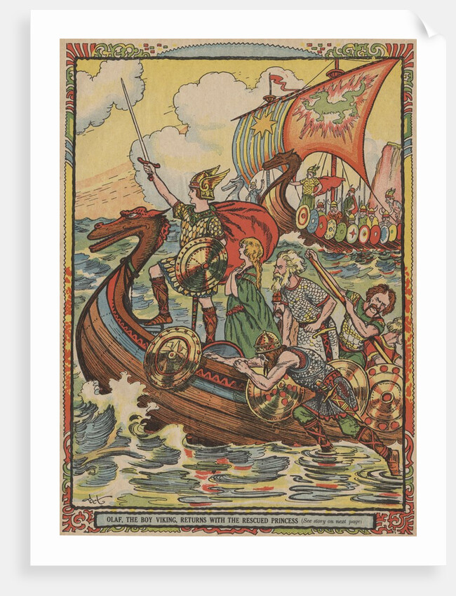 Young Viking rescuing princess by Anonymous