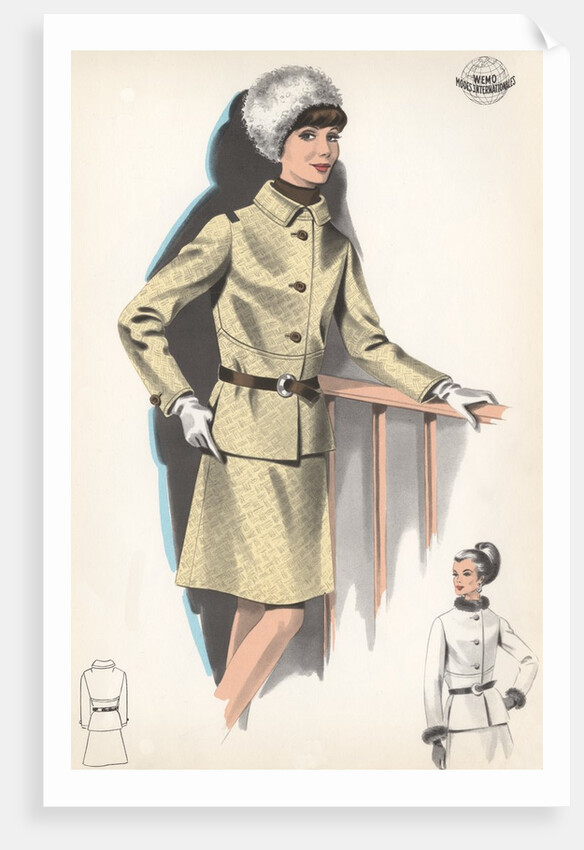 Two women modeling outerwear by Anonymous