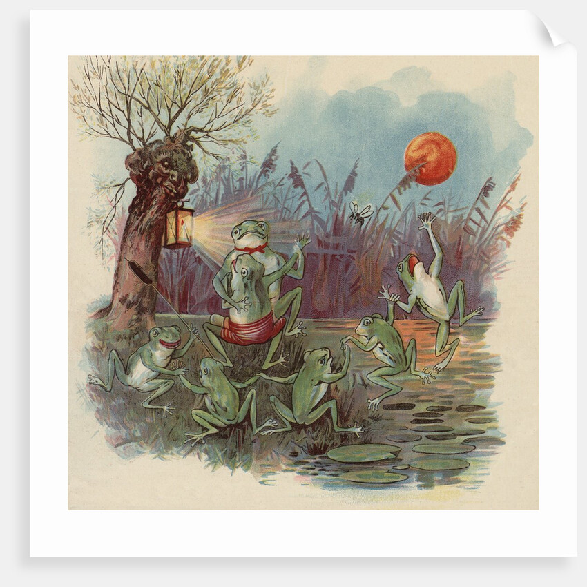 Frogs dancing in moonlight by Anonymous