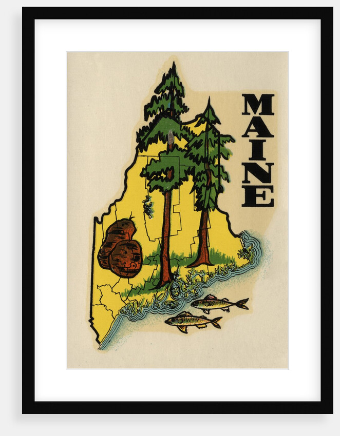 Maine travel decal by Anonymous
