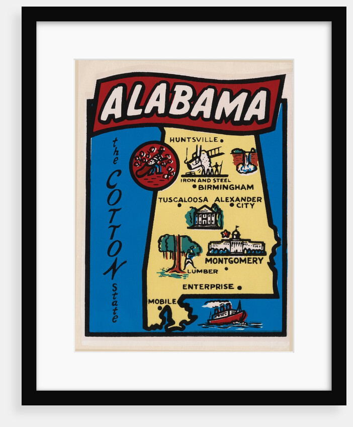 Alabama travel decal by Anonymous