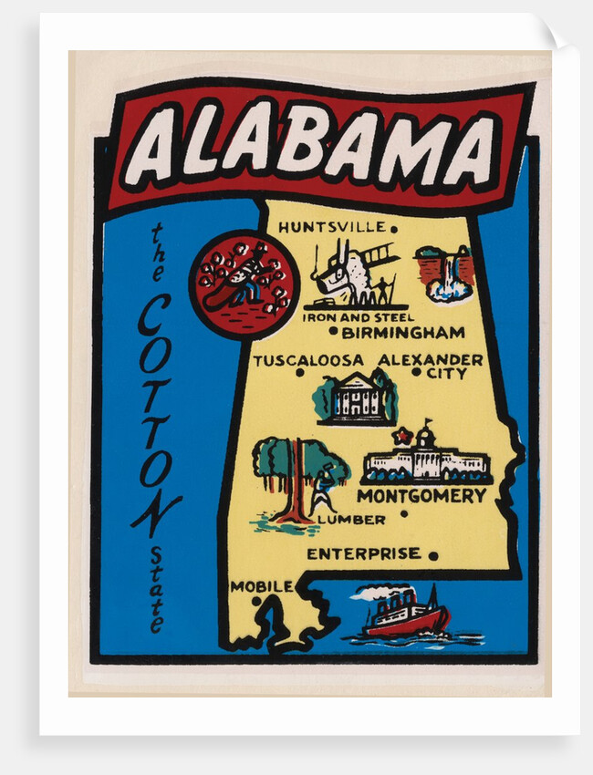 Alabama travel decal by Anonymous