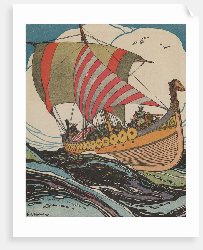 Leif Erickson at sea by Anonymous