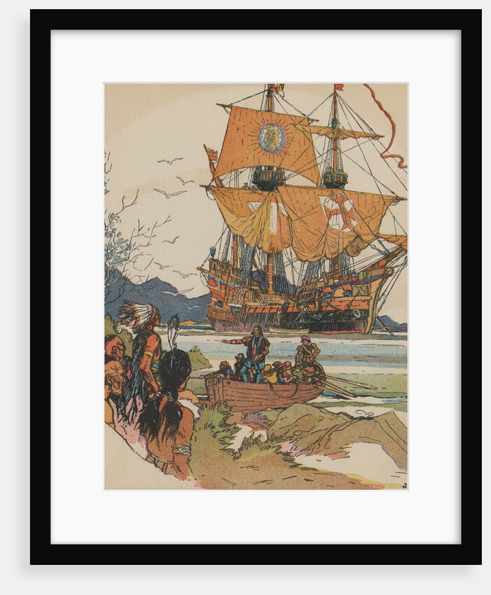 Amerigo Vespucci landing in South America by Anonymous