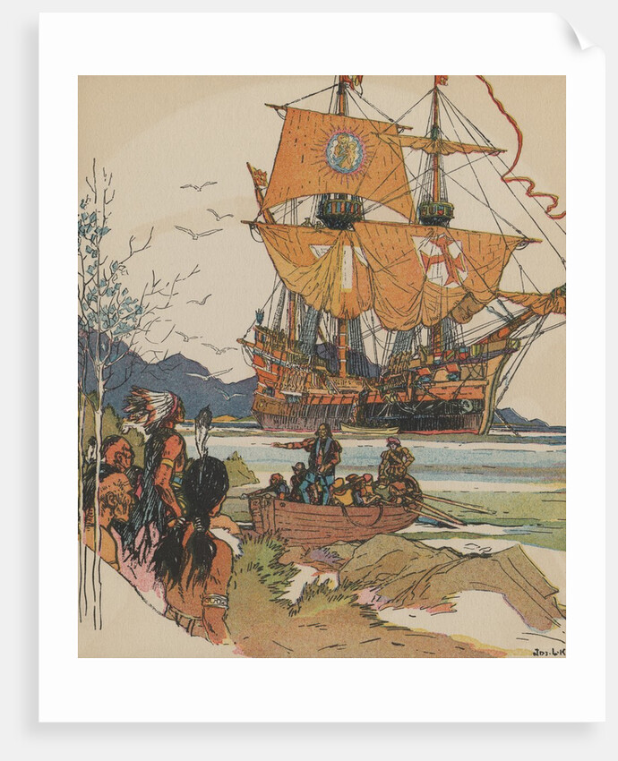 Amerigo Vespucci landing in South America by Anonymous