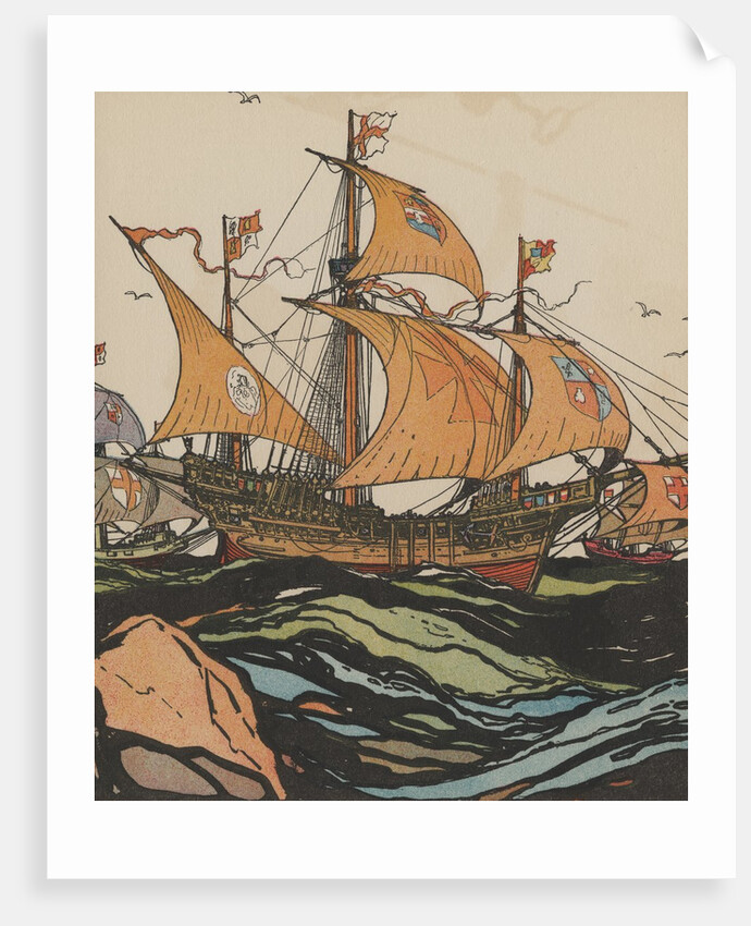 Ferdinand Magellan at sea by Anonymous