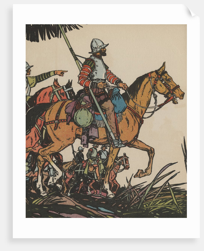 Francisco Pizarro on horseback by Anonymous