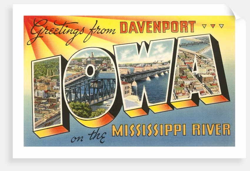 Greetings from Davenport, Iowa on the Mississippi River by Anonymous