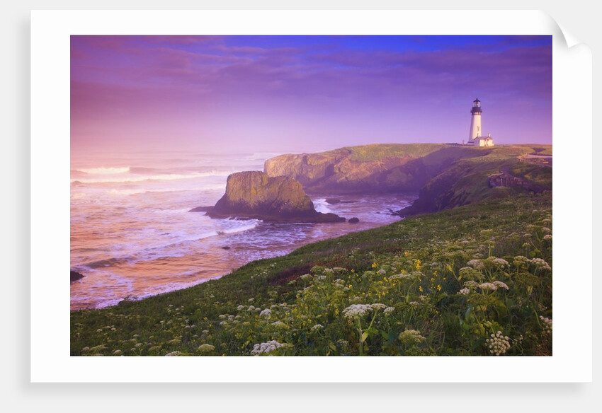 sunrise thru fog, Yaquina Head Lighthouse, Oregon Coast. Pacific Northwest, United States by Anonymous