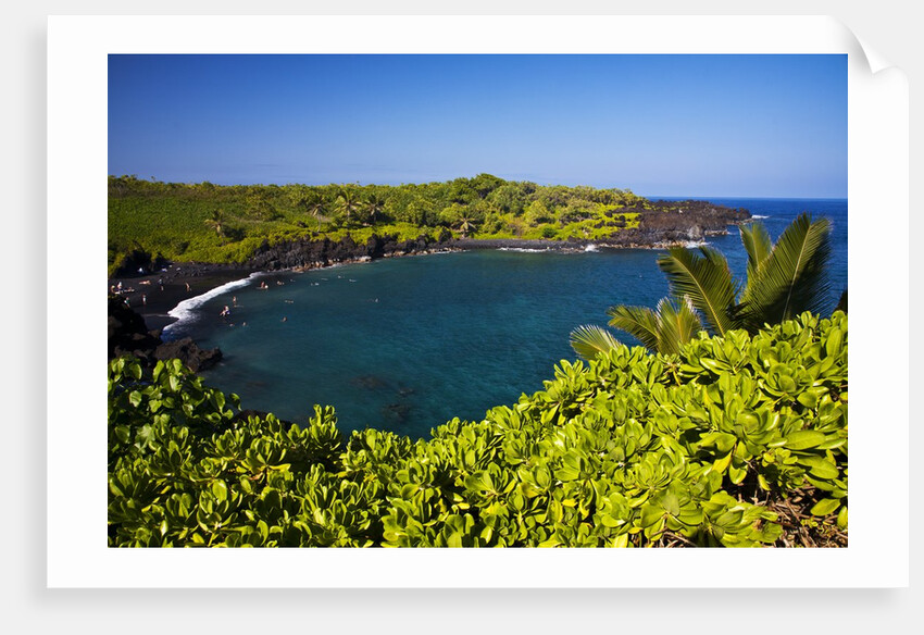 Sunny Day at the Black Sand Beach Near Hana on the Island of Maui by Anonymous