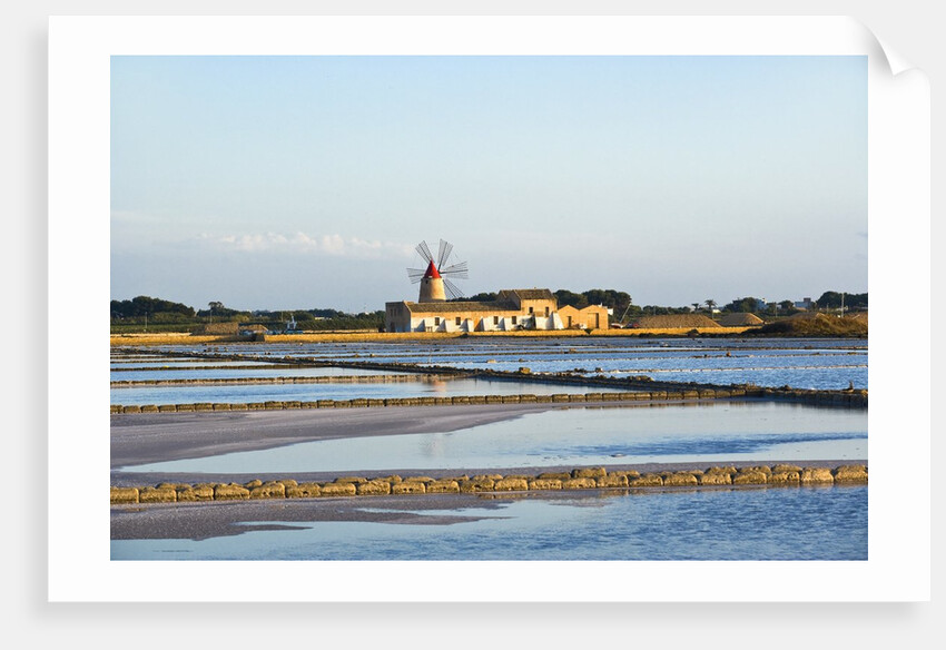 Windmill and saltworks, Marsala, Sicily, Italy by Anonymous