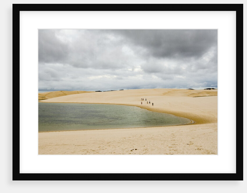 White Sand dunes and fresh water lakes at Lencois Maranheinses National Park, Brazil by Anonymous