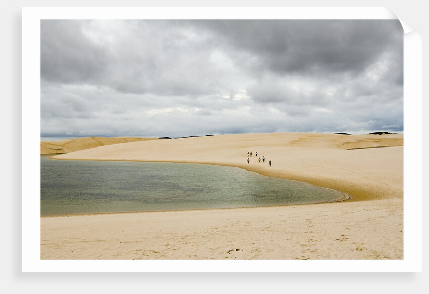 White Sand dunes and fresh water lakes at Lencois Maranheinses National Park, Brazil by Anonymous