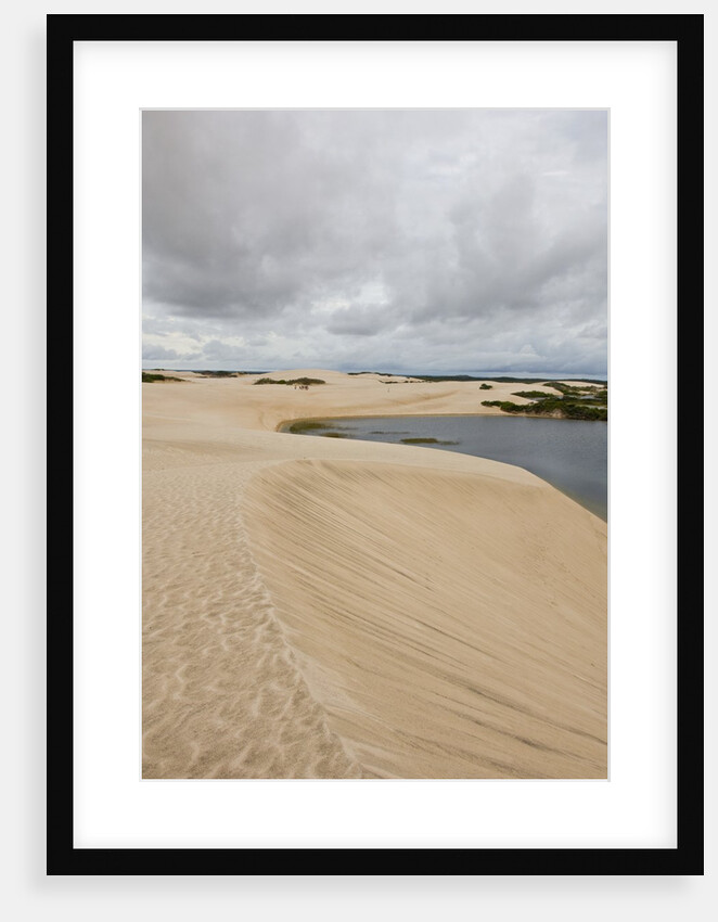 White Sand dunes and fresh water lakes at Lencois Maranheinses National Park, Brazil by Anonymous