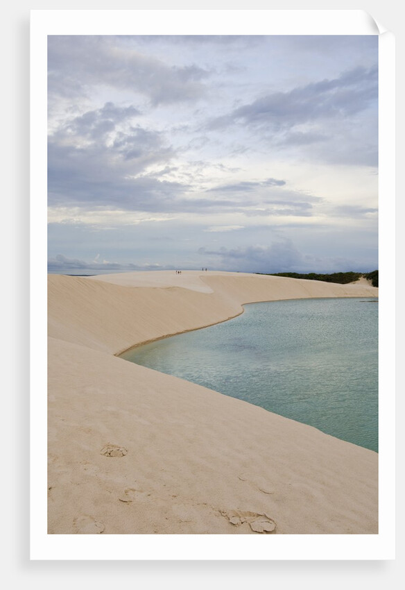 White Sand dunes and fresh water lakes at Lencois Maranheinses National Park, Brazil by Anonymous