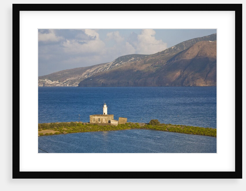 View of Lipari from Lingua Salt Pond, Sicily, Italy by Anonymous