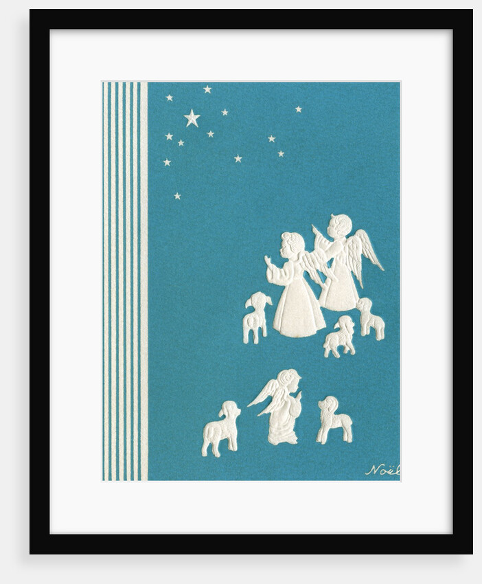 Young Angels and Lambs with the Star of Bethlehem by Anonymous