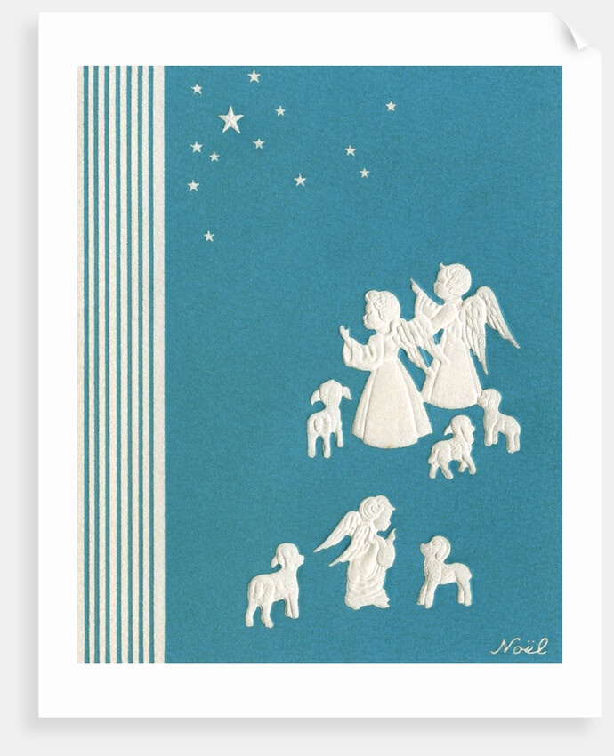 Young Angels and Lambs with the Star of Bethlehem by Anonymous